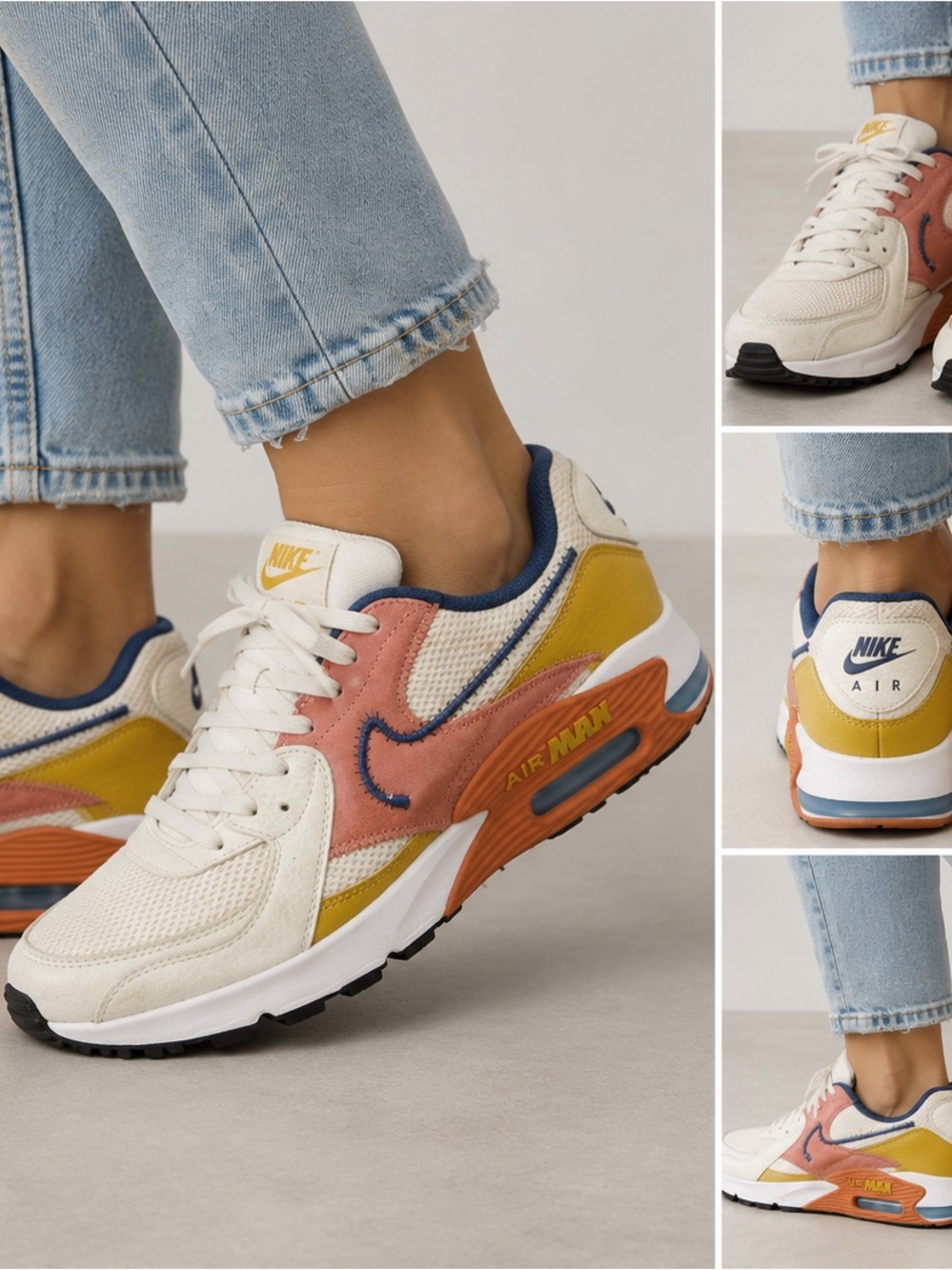 Nike Air Max Women's Cream, Pink, Yellow & Navy Sneakers